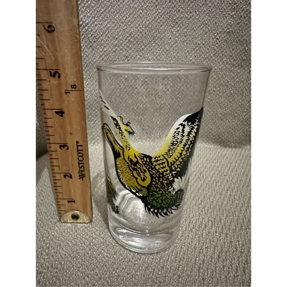 Vintage Hazel Atlas Wild Fowl Quail Bird Glass Tumbler 5” Retro MCM - Picture 7 of 8
